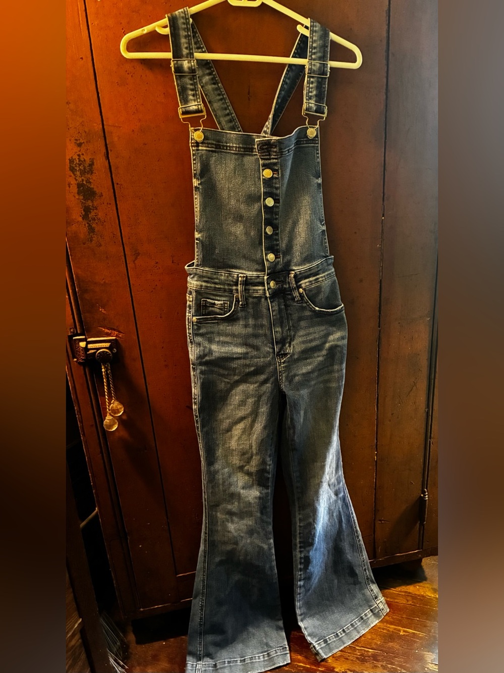 Judy Blue Dark Blue Denim Jeans with Brown Leather Patch